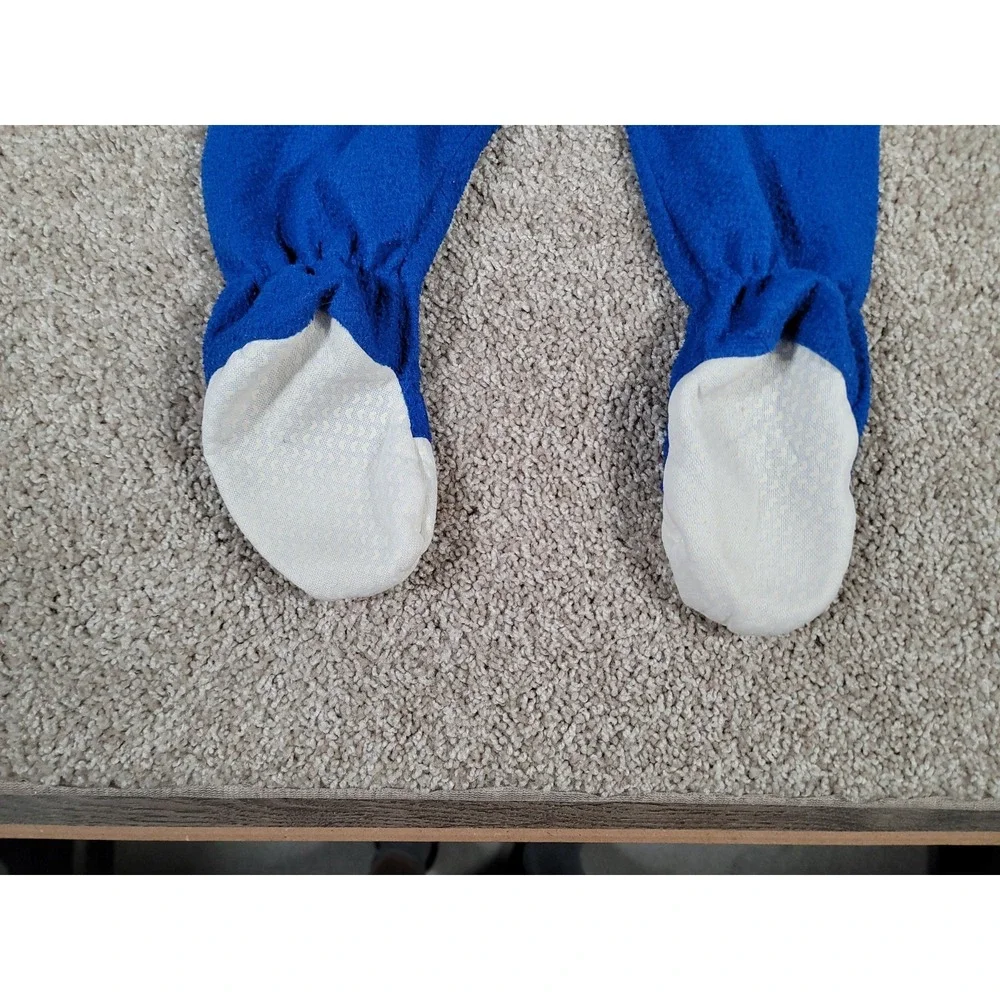 Vintage Winnie The Pooh Sleeper Footed Pajama Full Zip 18 Months Blue 90s Disney